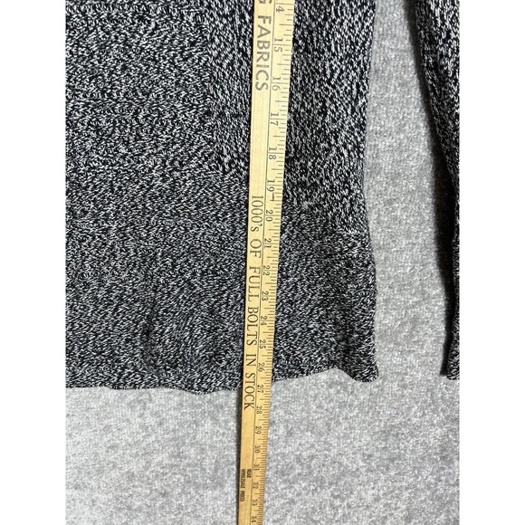 Calvin Klein Knit Cowl Neck Long Sleeve Pullover Sweater Women Small Black White - Picture 15 of 15
